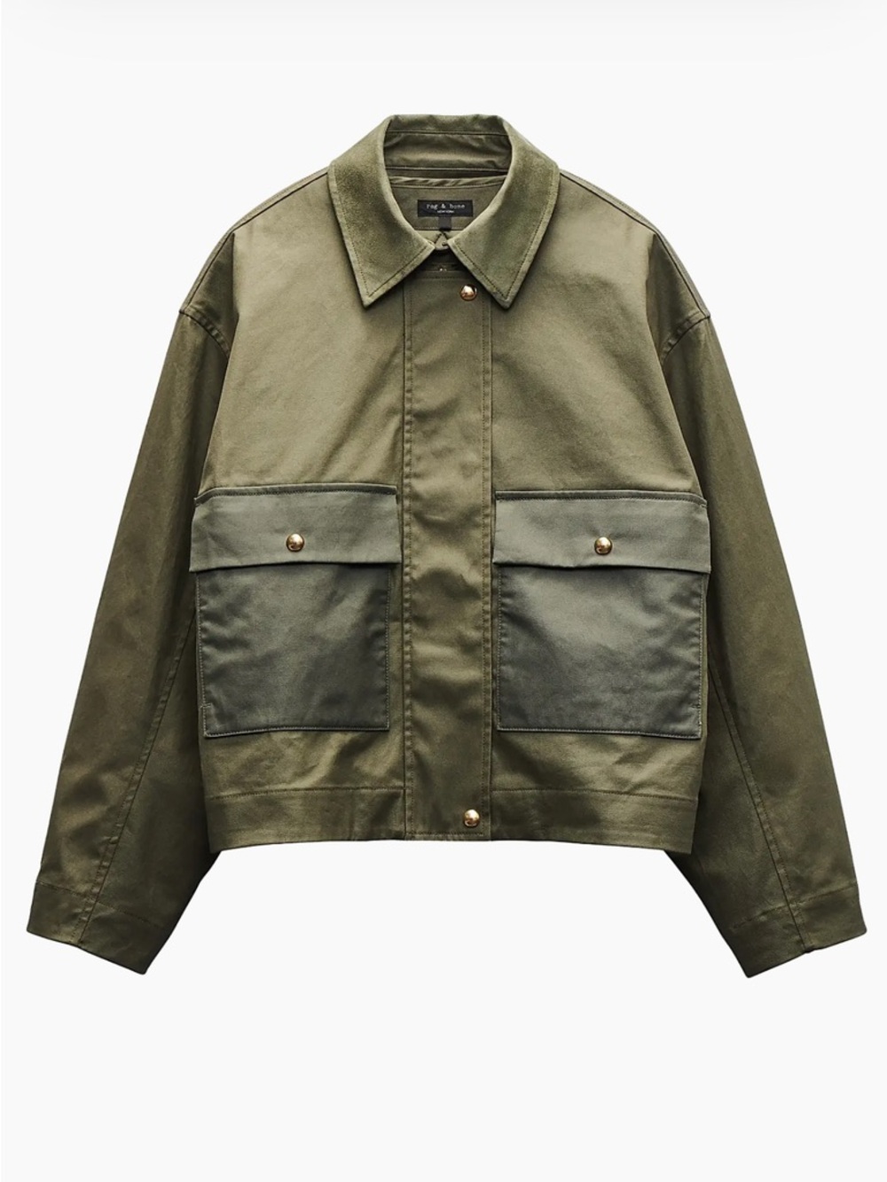 NWT Rag and Bone Nonie Olive Green Utility Jacket Size Small